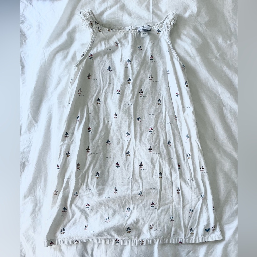 Petite Plume Girl's Brushed Twill Beatrice Nightgown in Bateau
